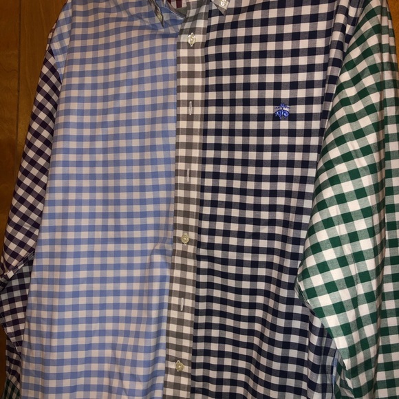 Multi-color Gingham Brooks Brothers button down - Picture 2 of 4